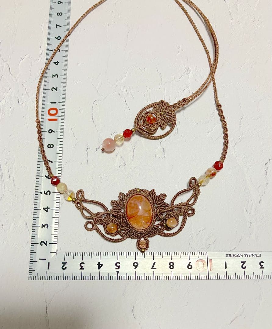 おみど様✴︎レッドヘマタイト✴︎コッパーアマゾナイト✴︎マクラメネックレス