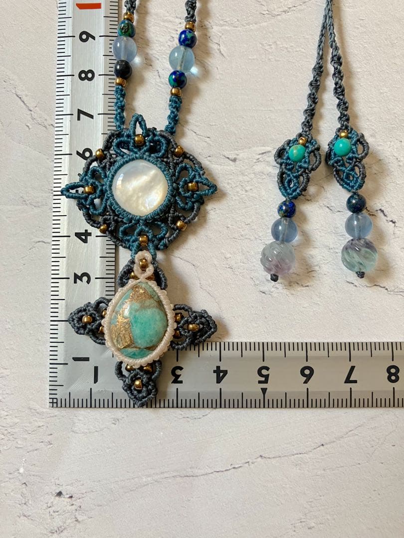 おみど様✴︎レッドヘマタイト✴︎コッパーアマゾナイト✴︎マクラメネックレス