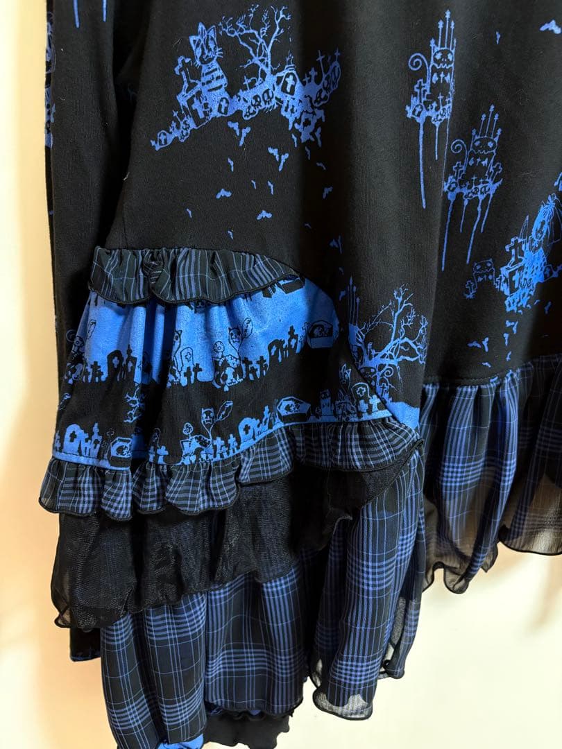 HANGRY&ANGRY アウター 青×黒 美品 /夹克，蓝黑配色，成色极佳