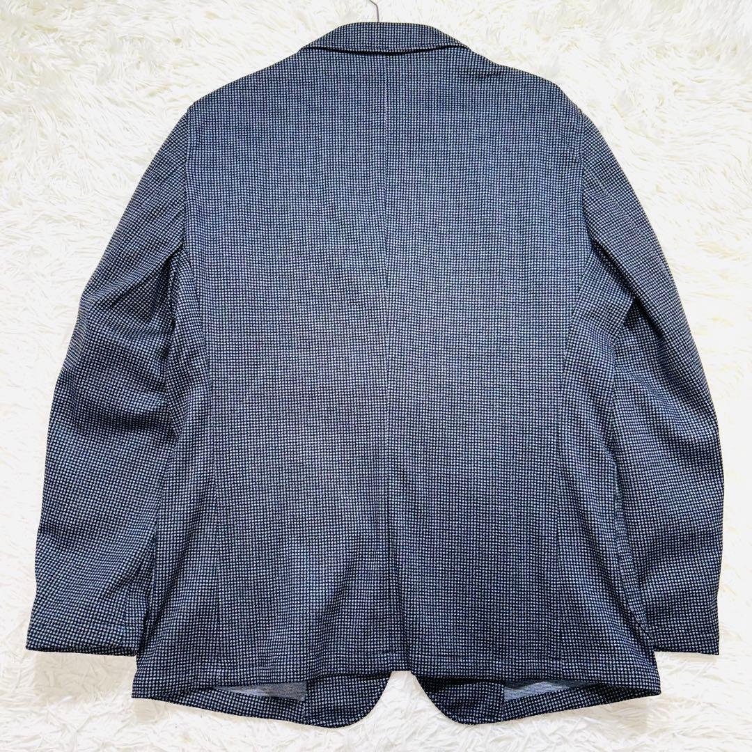 【未使用タグ付】洗える♪パジャマスーツ プリントジャージセット グレー千鳥格子L