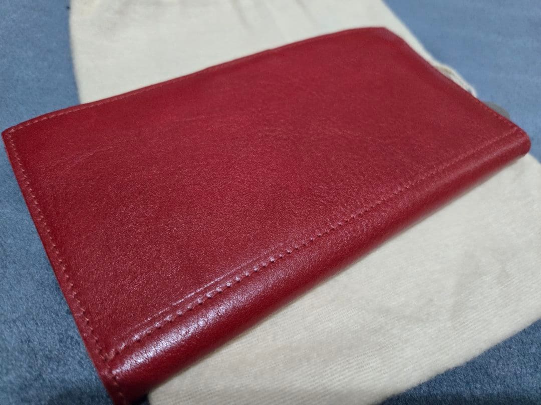 pom.pom❇️IL BISONTE 赤 レザー 長財布