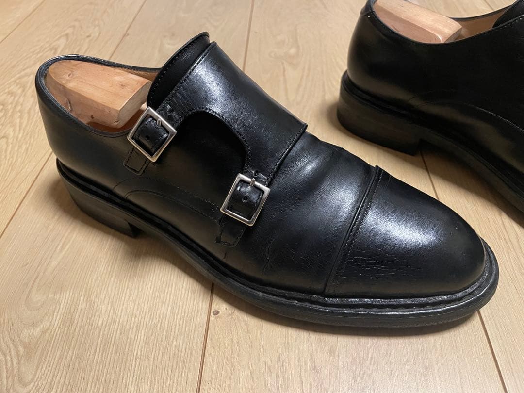 Paraboot Vigny ダブルモンクストラップ 6.5(25cm)ブラック