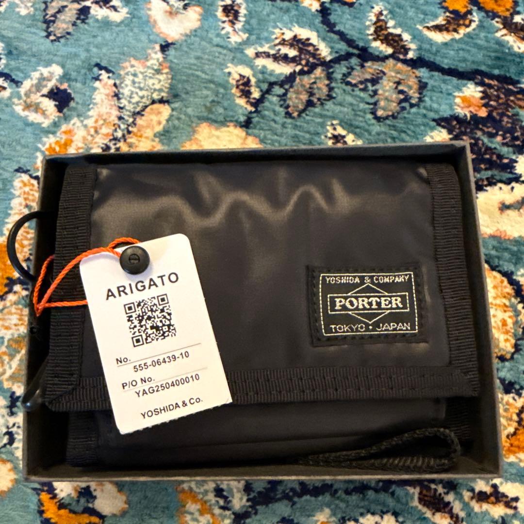 新品 PORTER 三つ折り財布 ブラック 日本製　送料込み⭐️