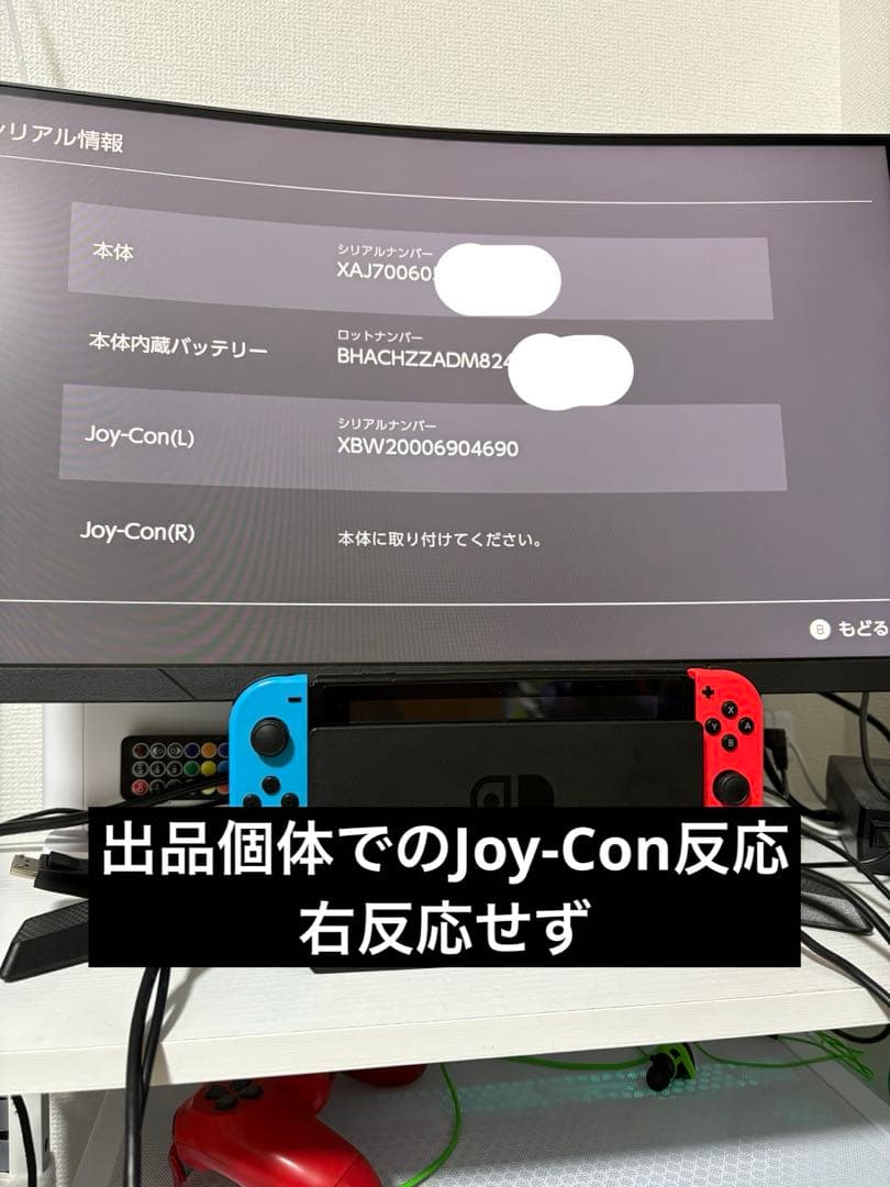 不具合品)Nintendo Switch 本体
