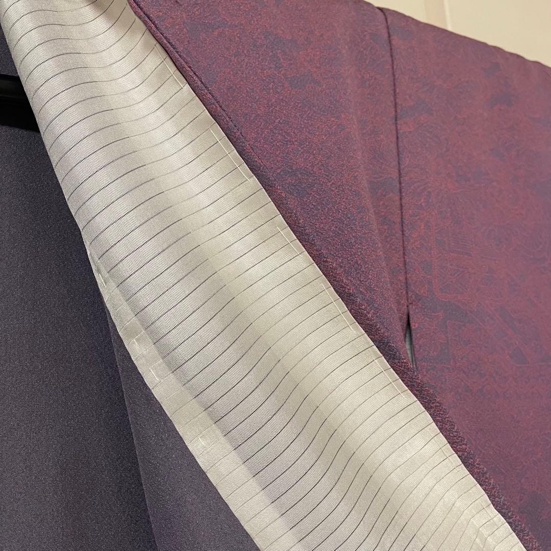 k181 単衣 色無地 洗える着物 うそつき袖 一つ紋 身丈149裄丈64.5