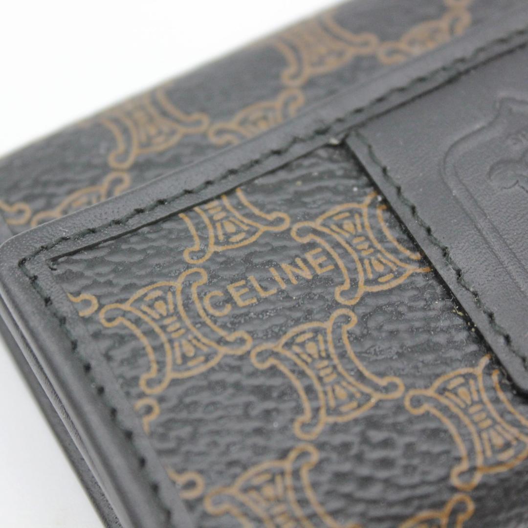CELINE セリーヌ キーケース ６連 マカダム トリオンフ ブラック レザー