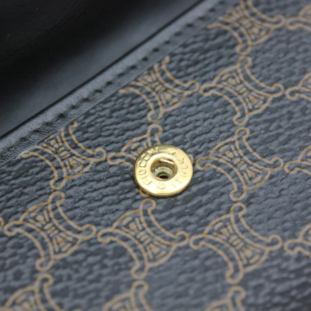 CELINE セリーヌ キーケース ６連 マカダム トリオンフ ブラック レザー