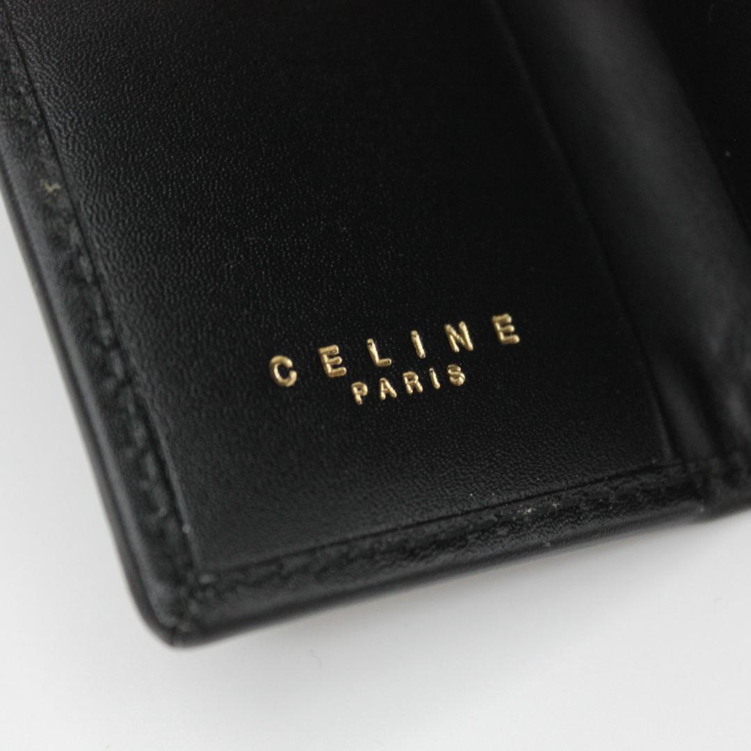 CELINE セリーヌ キーケース ６連 マカダム トリオンフ ブラック レザー
