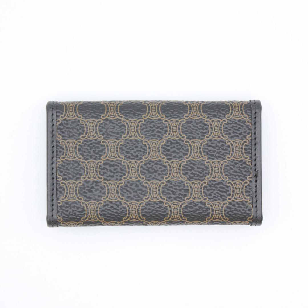 CELINE セリーヌ キーケース ６連 マカダム トリオンフ ブラック レザー