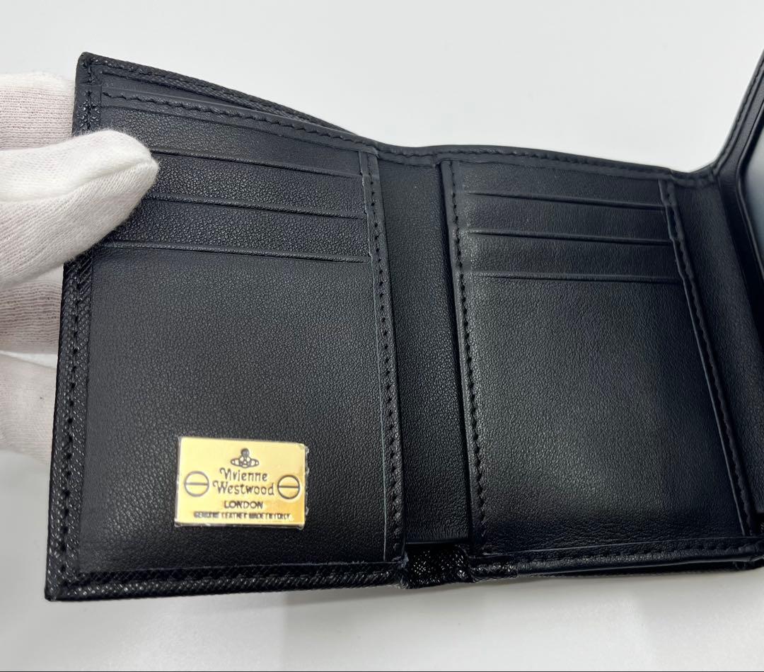【新品・未使用】Vivienne Westwood 三つ折り財布 ブラック