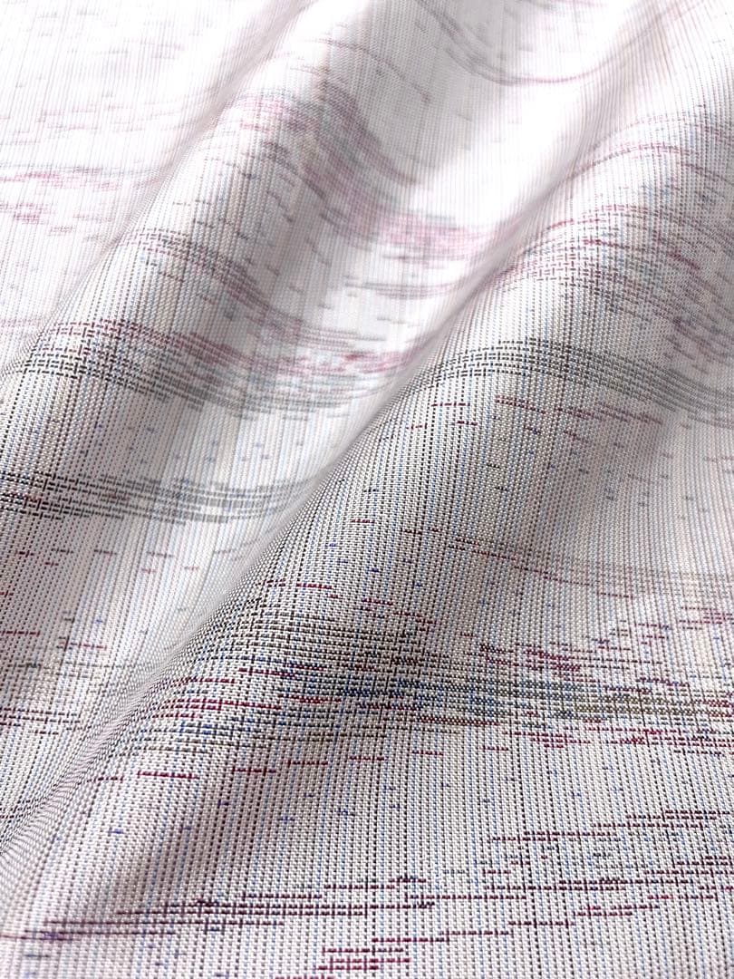 草木染 残糸織 白大島 証紙 身幅広め