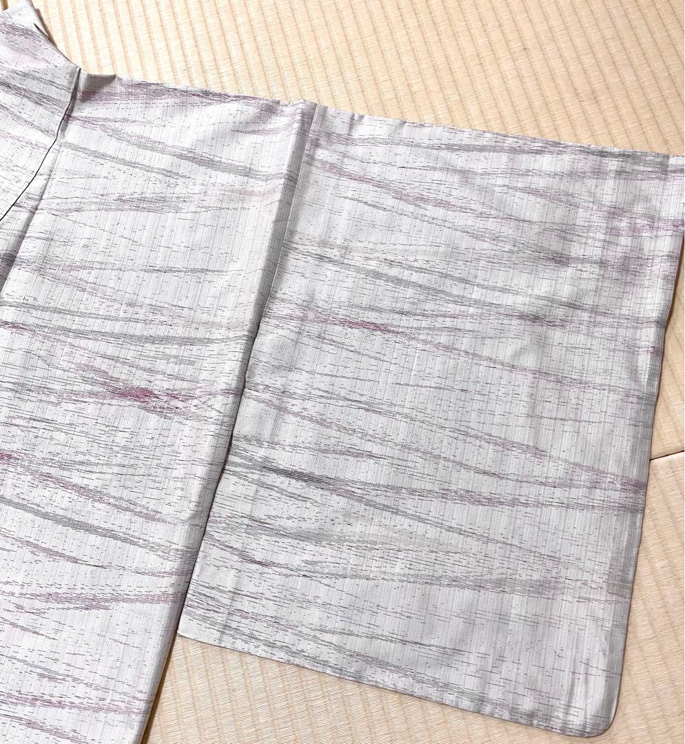 草木染 残糸織 白大島 証紙 身幅広め