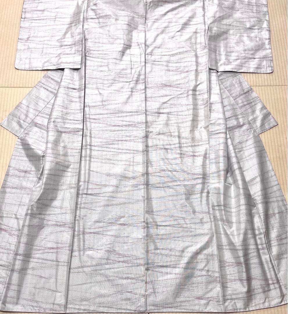 草木染 残糸織 白大島 証紙 身幅広め