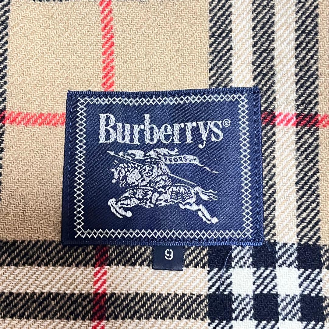 希少✨ バーバリーズ リバーコート カシミヤ混 ノバチェック 9 金ボタン 黒