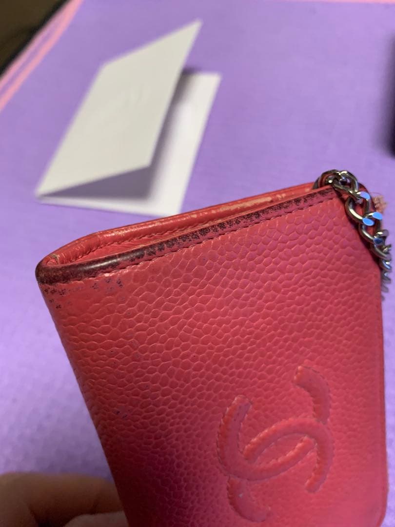 CHANEL レザーケース ピンク