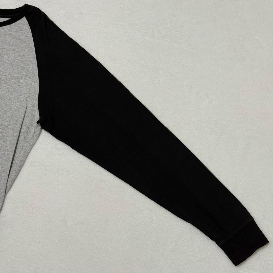 【stüssy】希少80s ラグランスリーブ　長袖カットソー　tシャツ　Lサイズ