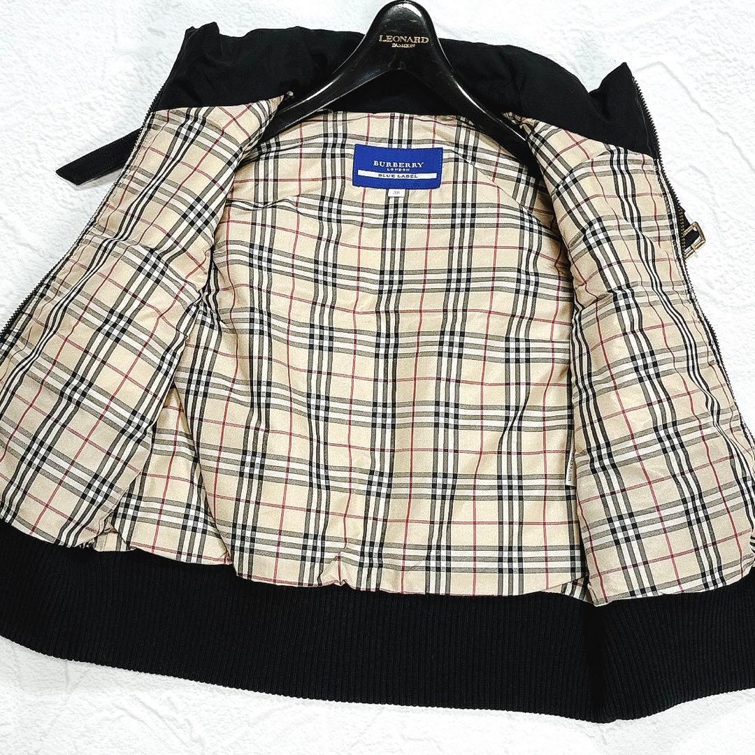 美品✨バーバリーブルーレーベル ダウンベスト 中綿 ノバチェック ホースロゴ刺繍