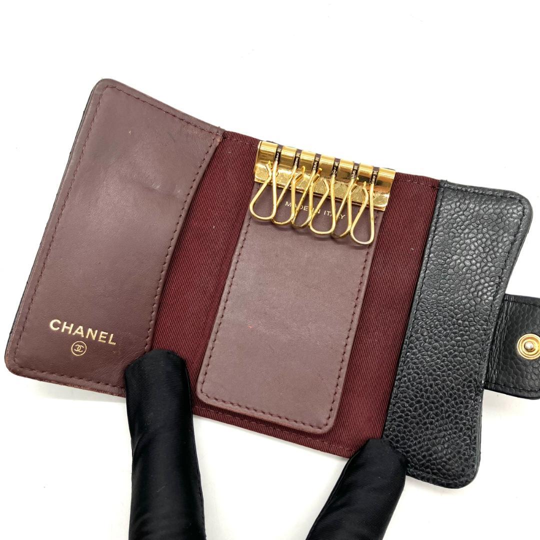 CHANEL ブラック キーケース キルティング