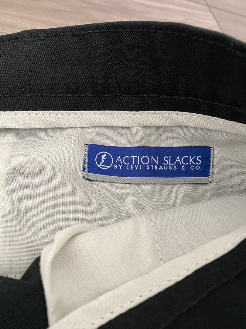 90s Levi's ACTION SLACKS W34 L30 ブラック