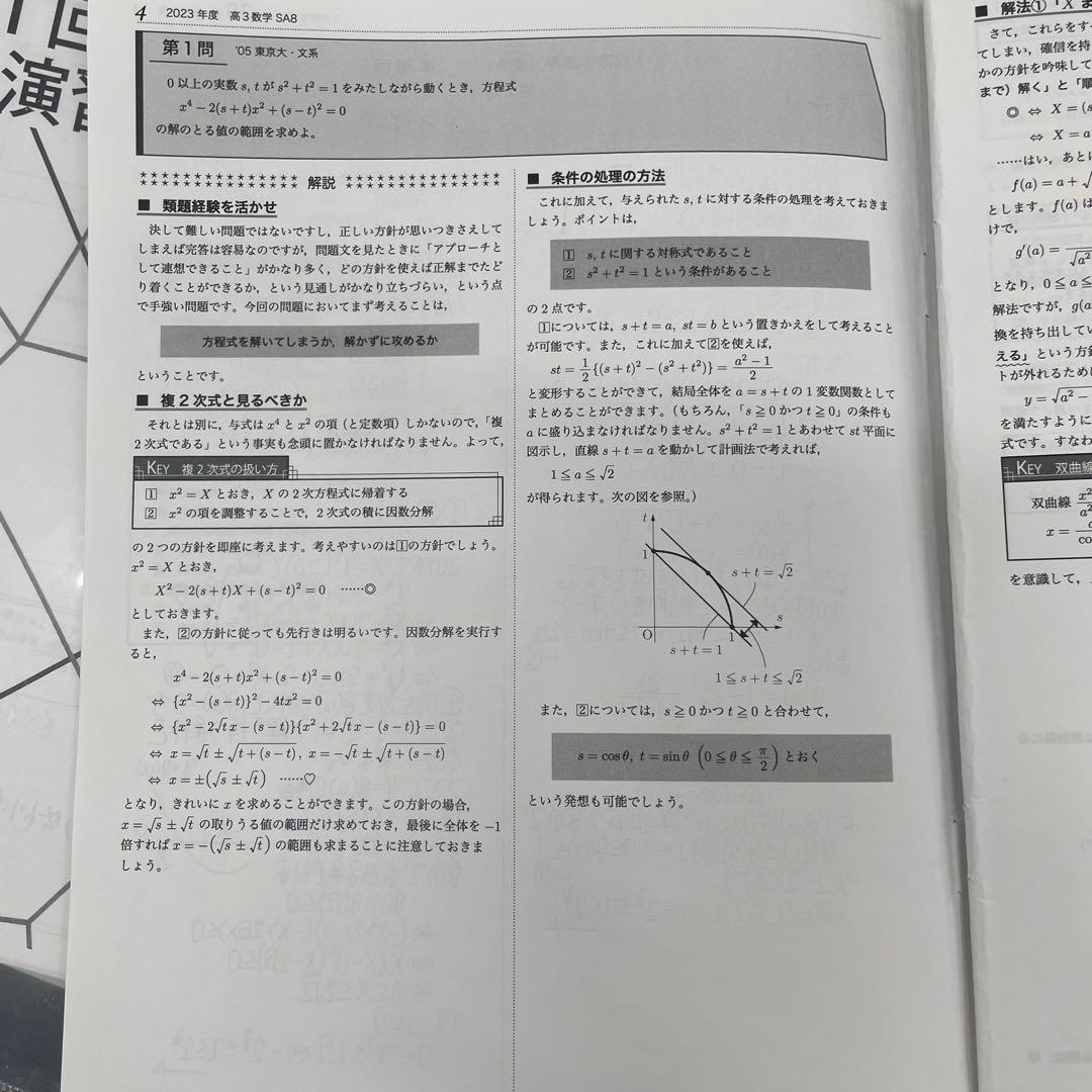 鉄緑会 高3数学 入試数学演習冊子 SAクラス