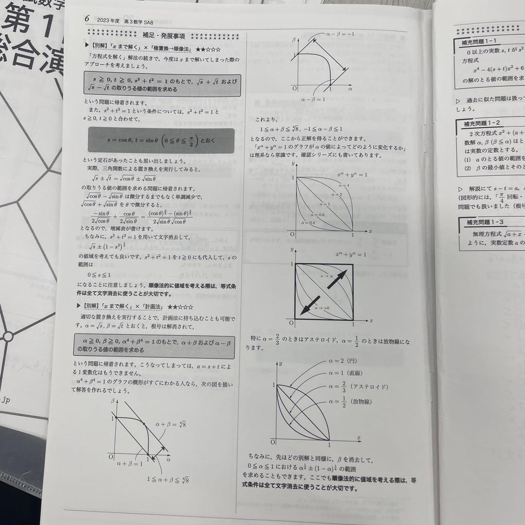鉄緑会 高3数学 入試数学演習冊子 SAクラス