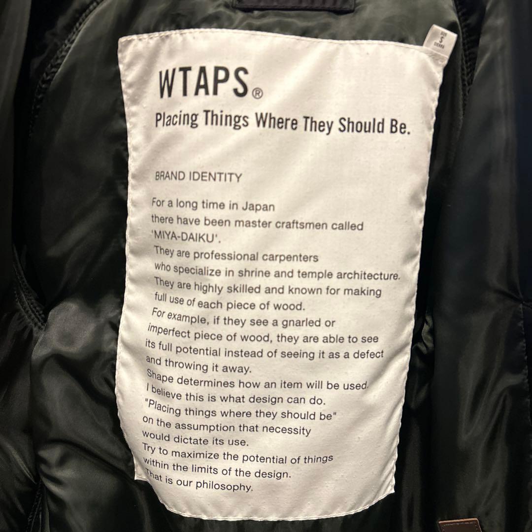 【美品】WTAPS 高級フライトナイロンジャケット ファー付き 赤タグ 古着 S