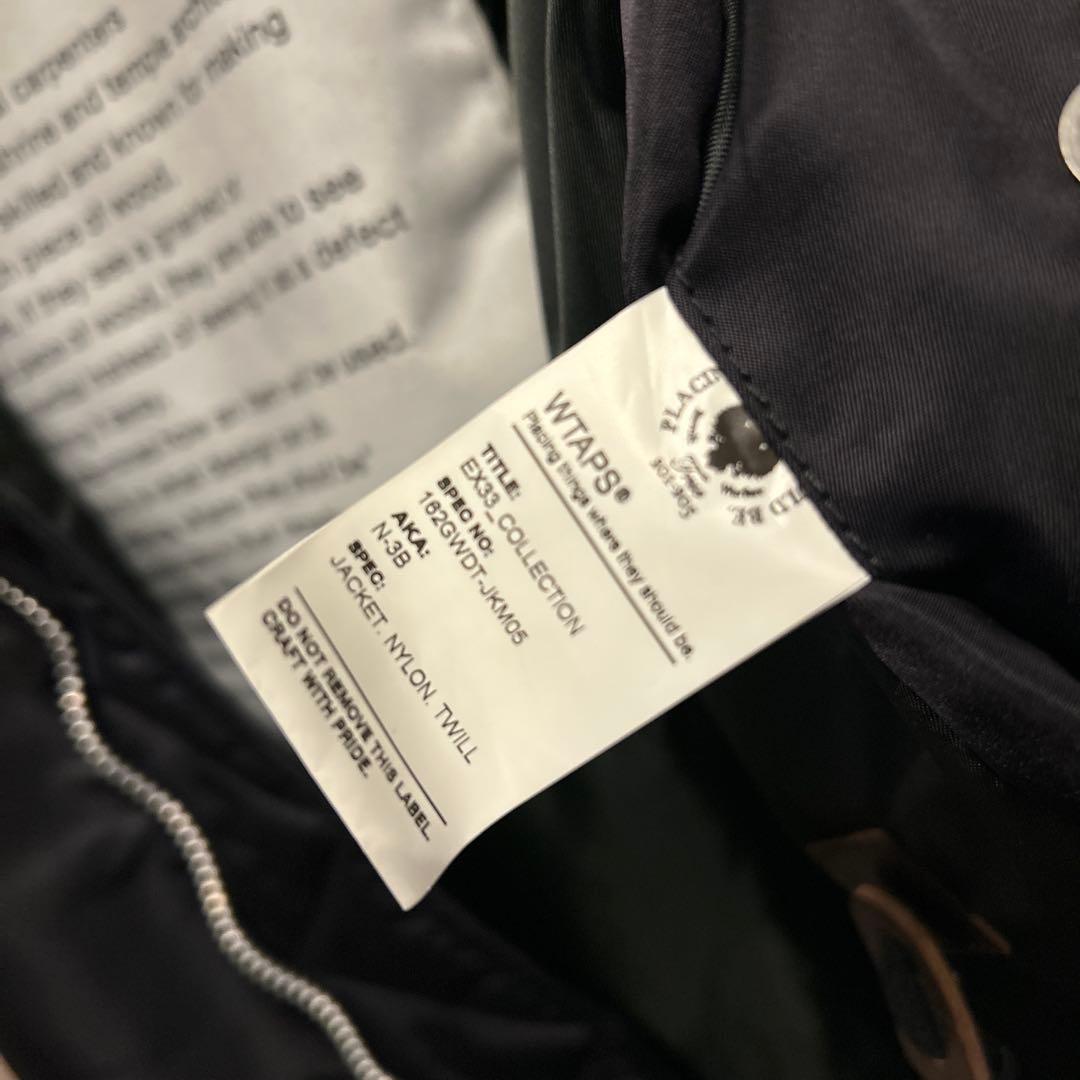 【美品】WTAPS 高級フライトナイロンジャケット ファー付き 赤タグ 古着 S