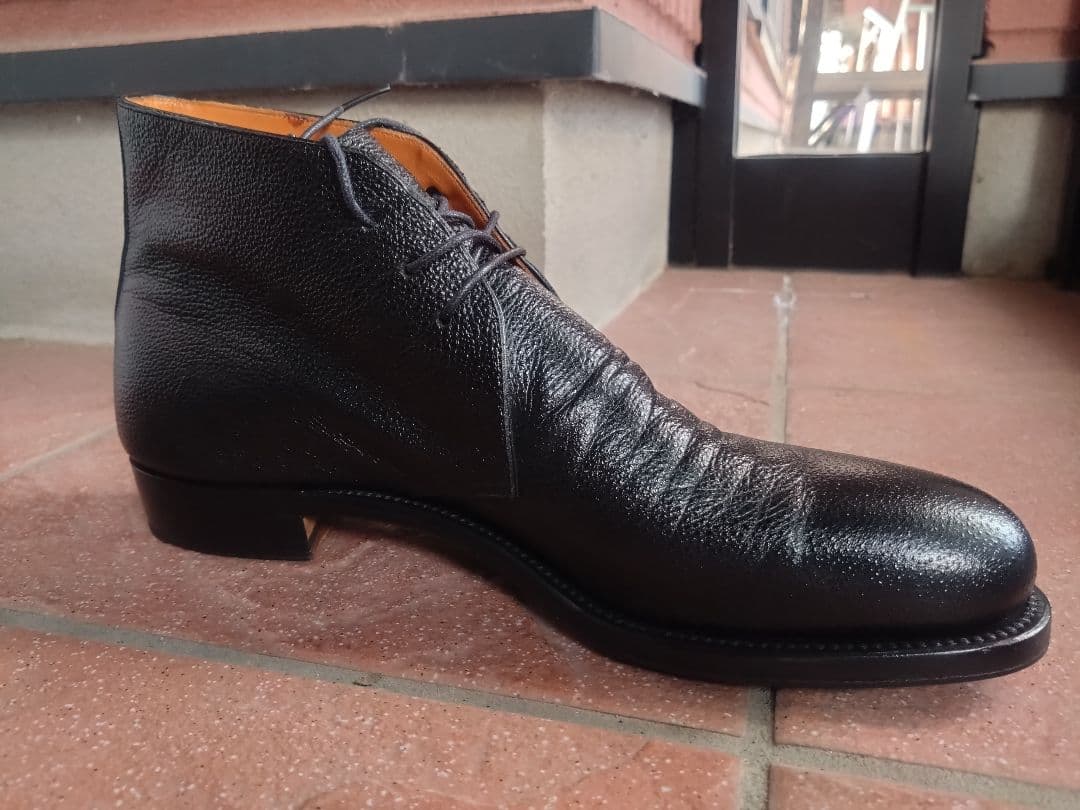 【値下げ不可】m.futamoto 黒桟革チャッカブーツ　zinryu