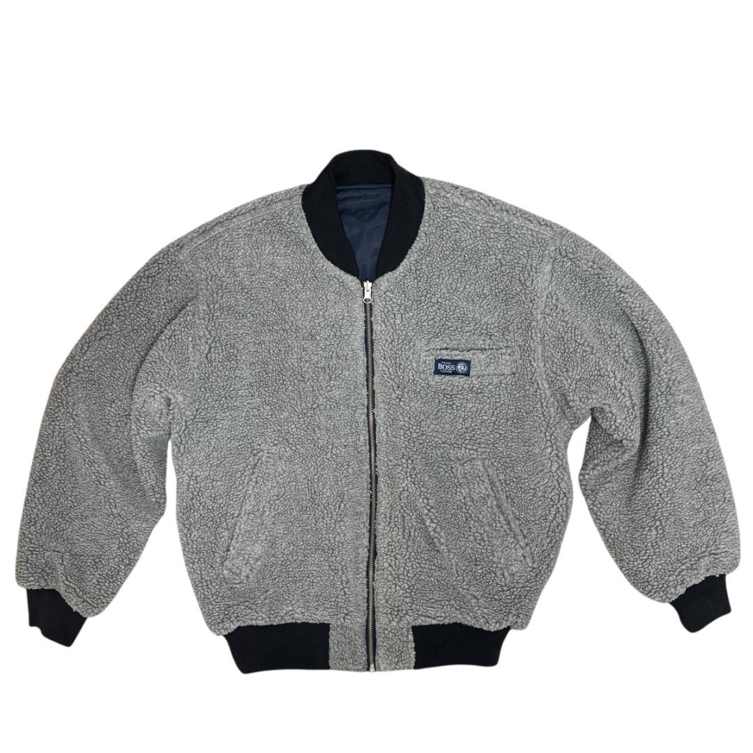 サントリーBOSSボスジャンMA-1 リバーシブル ボア フライトジャケット刺繍