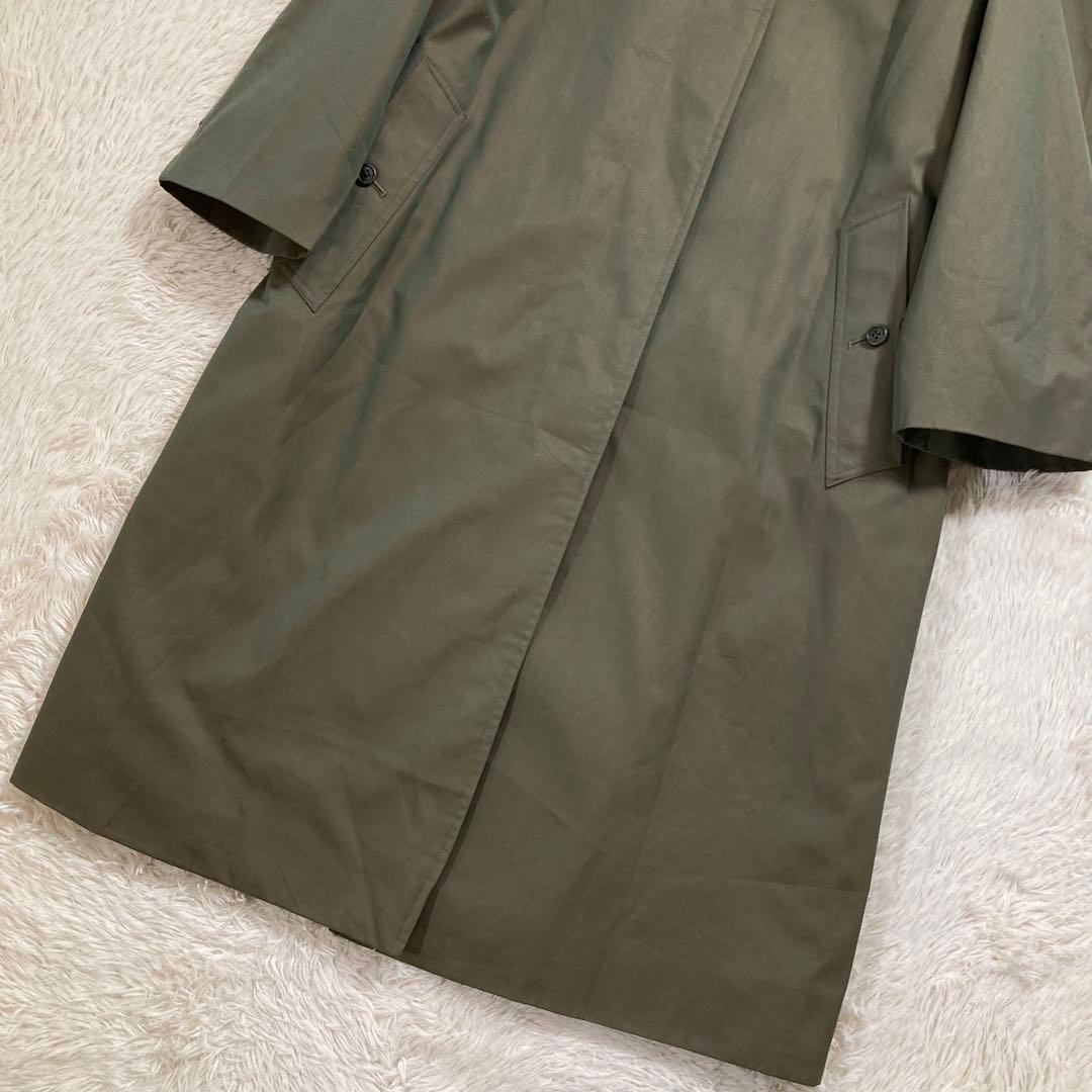 希少 バーバリーズ ステンカラーコート ノバチェック コットン 玉虫色