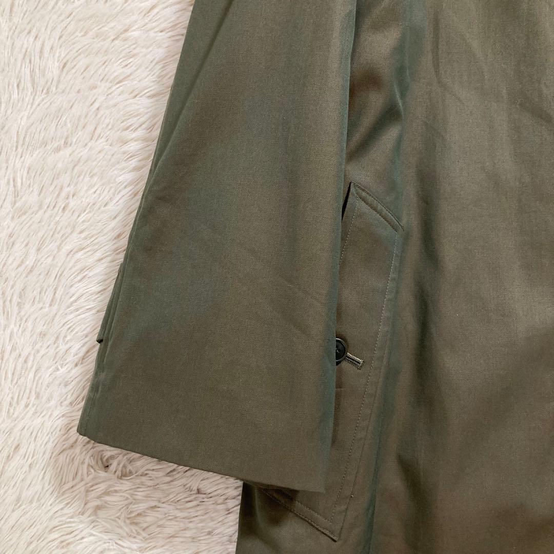 希少 バーバリーズ ステンカラーコート ノバチェック コットン 玉虫色