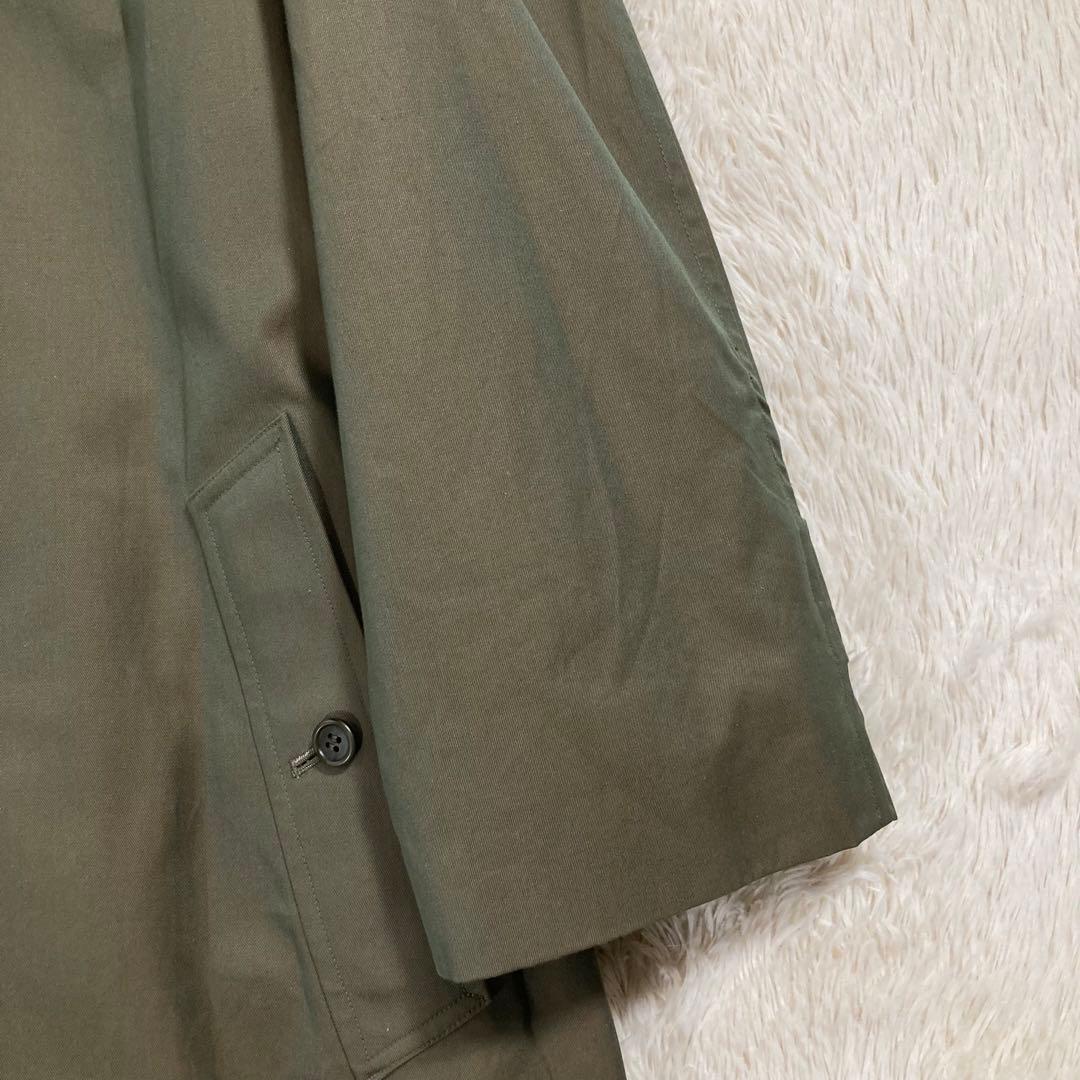 希少 バーバリーズ ステンカラーコート ノバチェック コットン 玉虫色