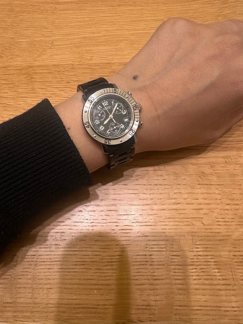 【稼働】エルメス クリッパー クロノグラフ CL2.310 ブラック文字盤