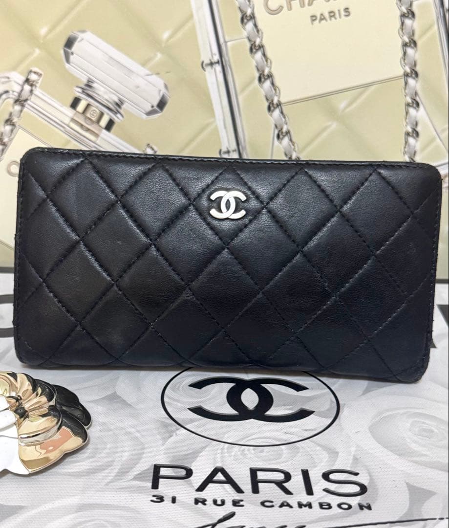 美品✨️CHANEL シャネルマトラッセラムスキン長財布✨️②