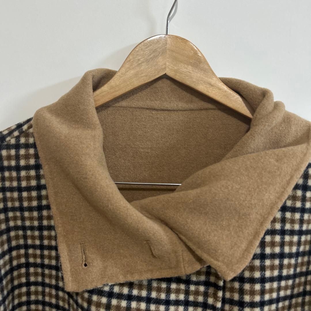 シップスエニー リバー スタンドカラー ポンチョ ショート コート