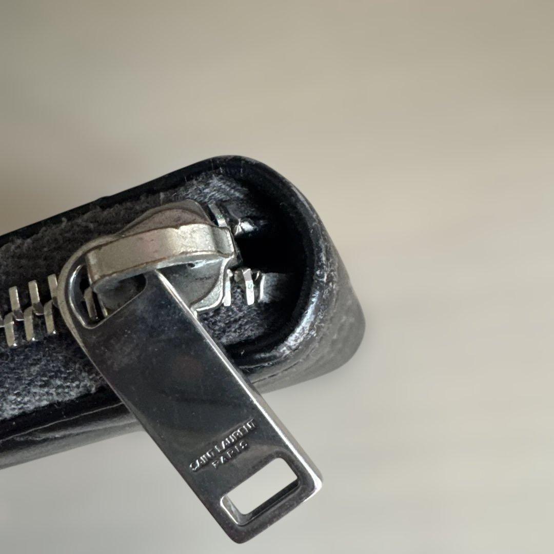 サンローラン ケース キルティングブラックラウンド 財布 パース