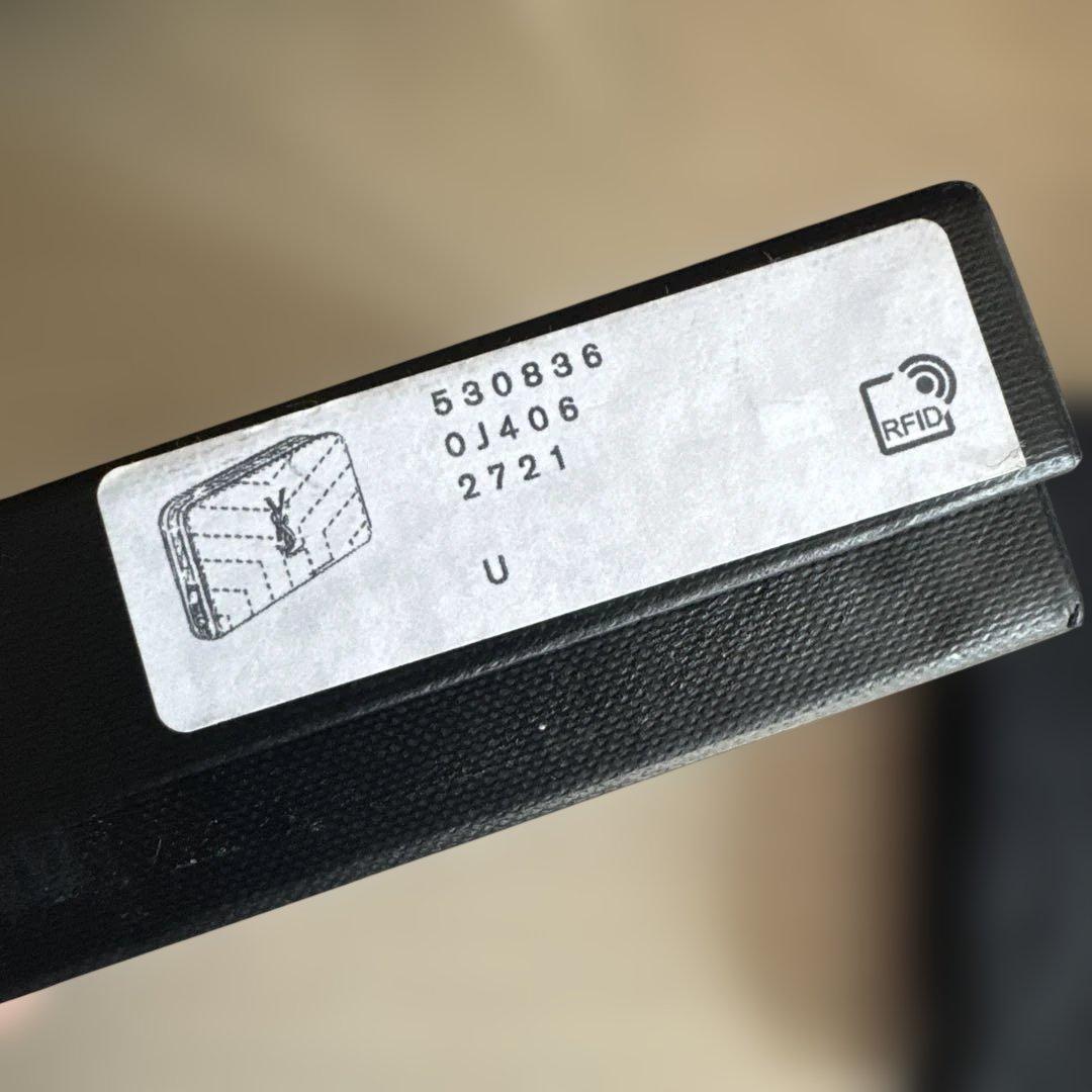 サンローラン ケース キルティングブラックラウンド 財布 パース