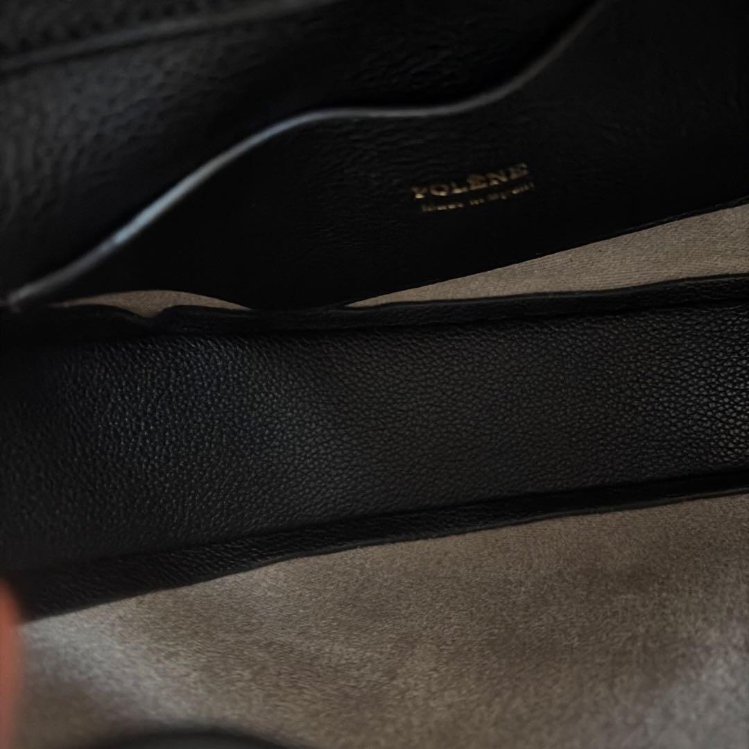 【ポレーヌ 】トンカ ショルダーバッグ レザー ブラック 黒 レディース