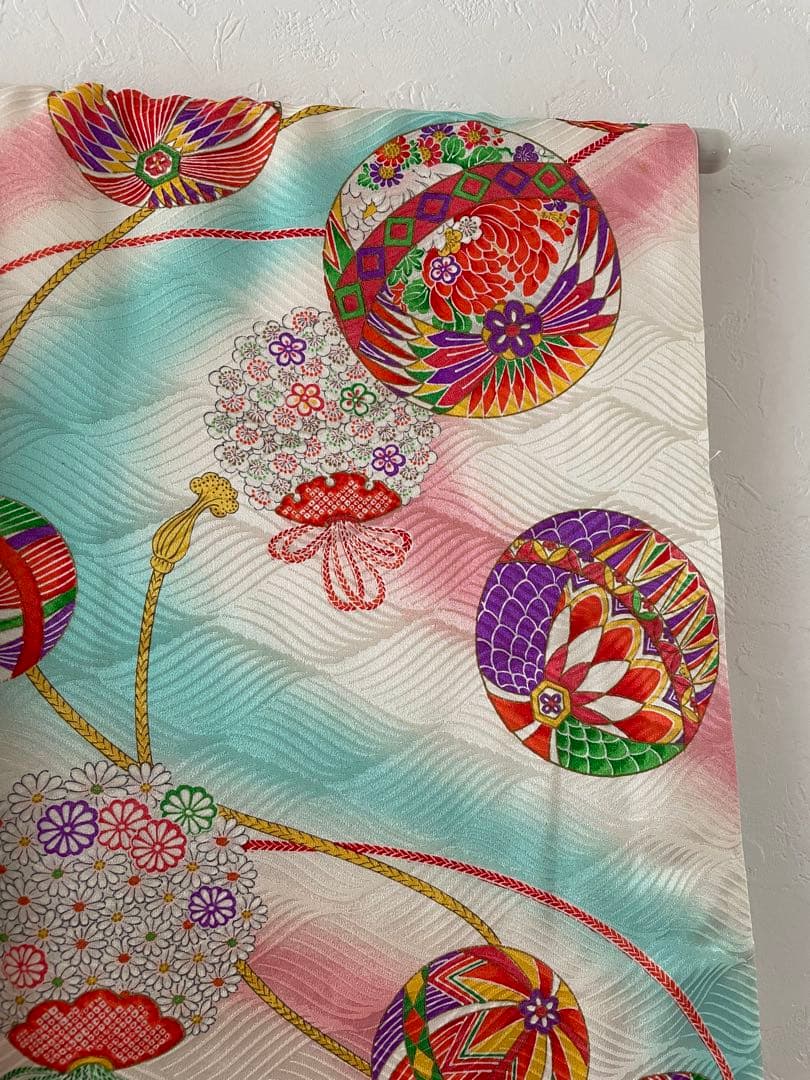 七五三　7歳　正絹　お着物セット　こっぽり下駄