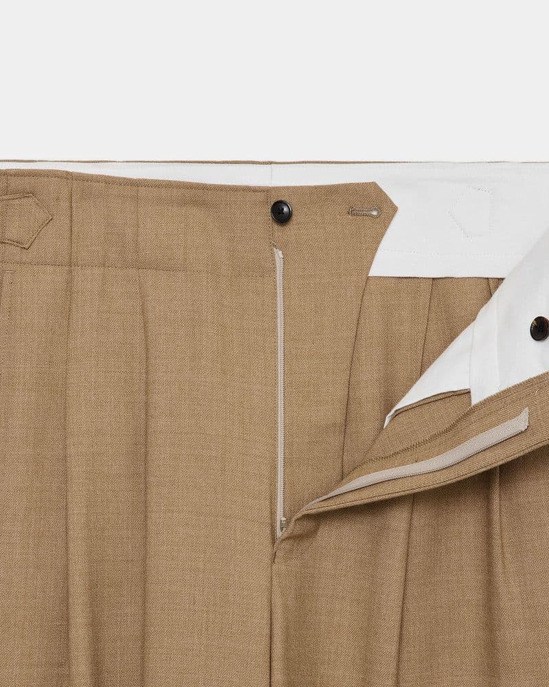 【新品未使用品】marka 2タックミリタリートラウザーズ ポリエステル ウール