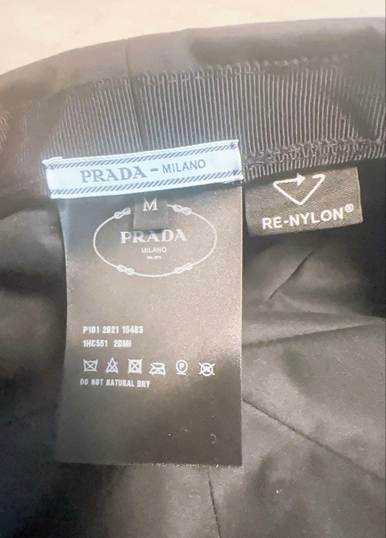 美品【PRADA】プラダ Re-Nylon ハット　キャスケット　ベレー帽
