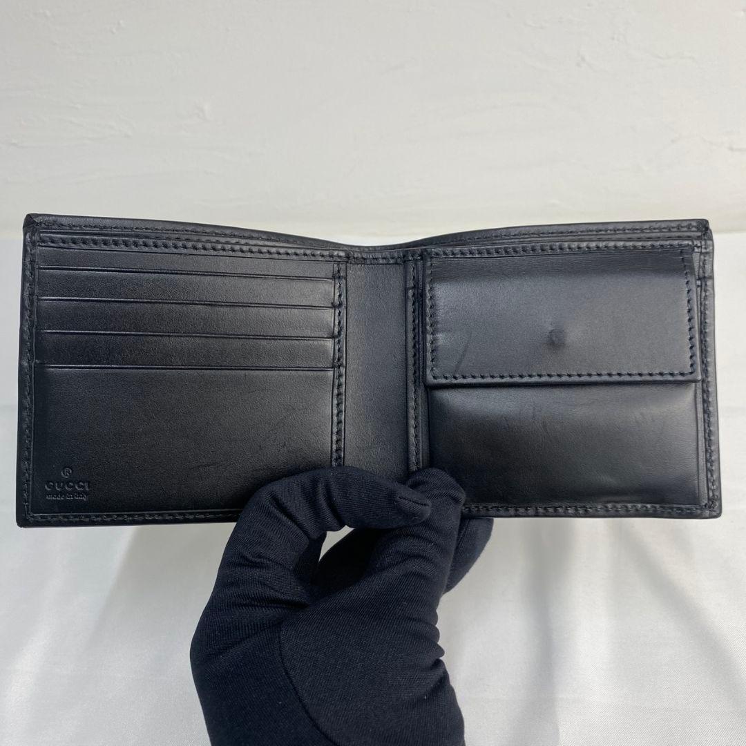 ✨️美品✨️ Gucci インプリメ 二つ折り財布 ブラック