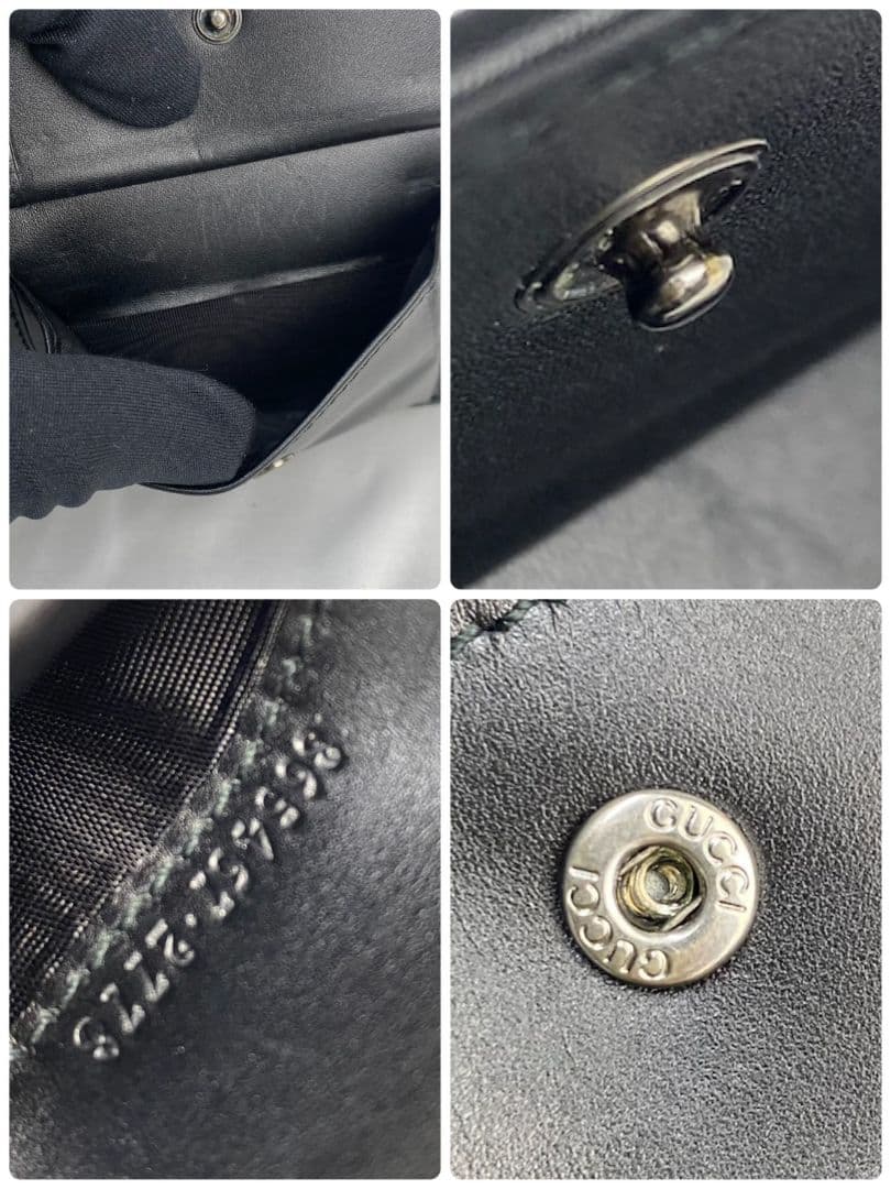 ✨️美品✨️ Gucci インプリメ 二つ折り財布 ブラック
