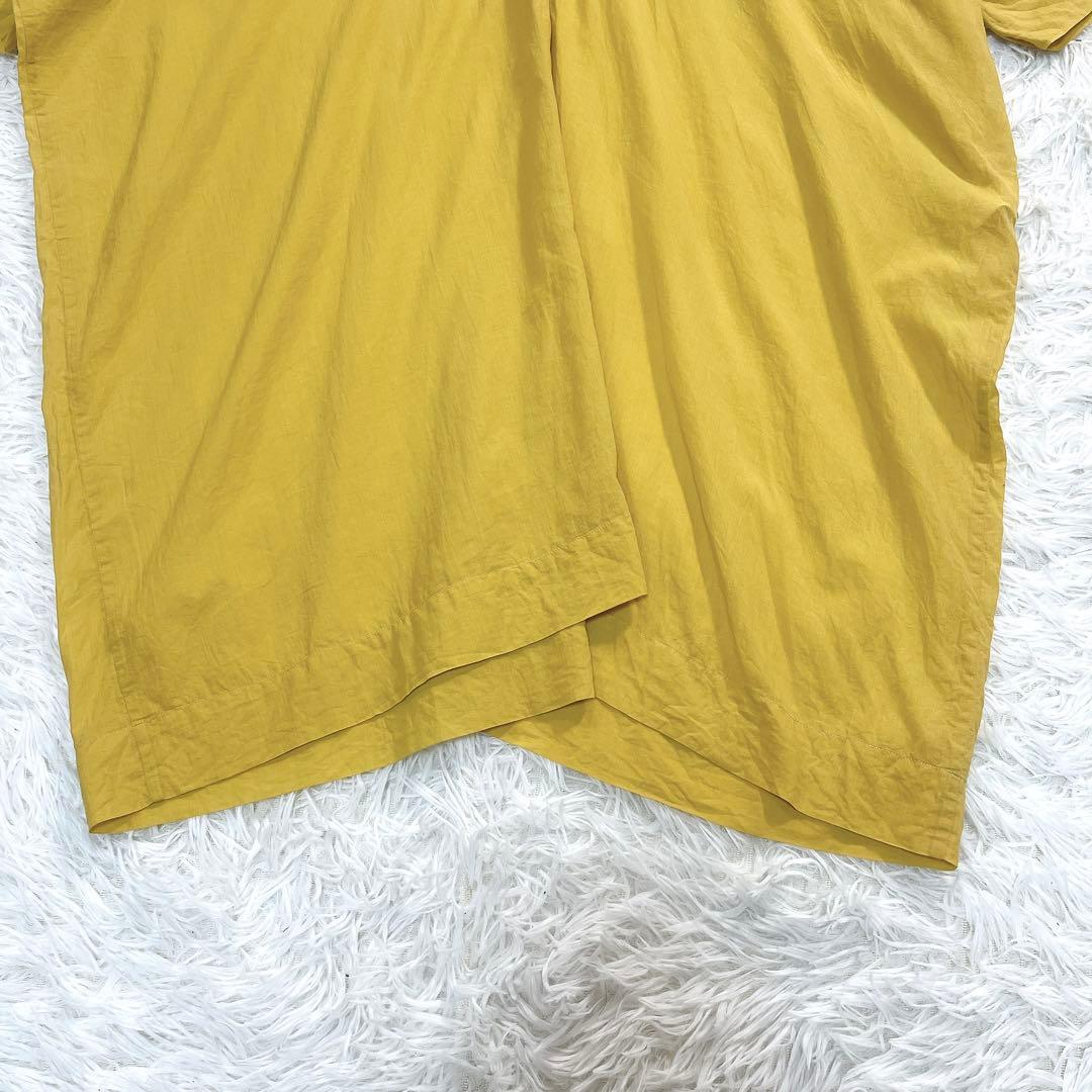 アーツアンドサイエンス　コットン　vネック チュニック　トップス　マスタード