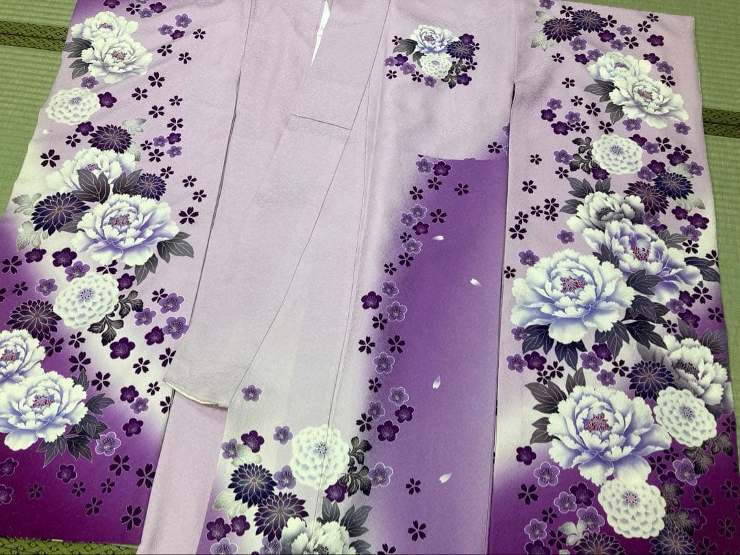 振袖 正絹 クール 薄紫