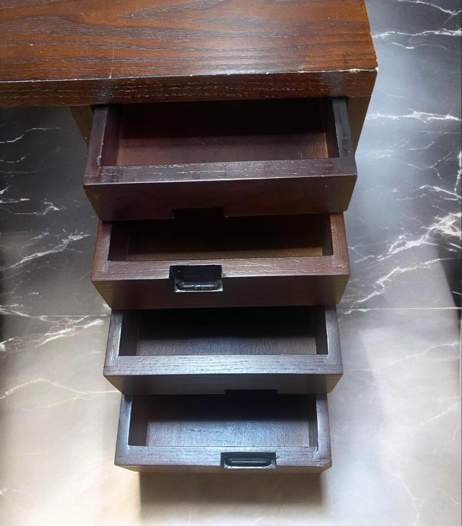 アンティーク★昭和時代の文机　側面の格子がとてもよい雰囲気