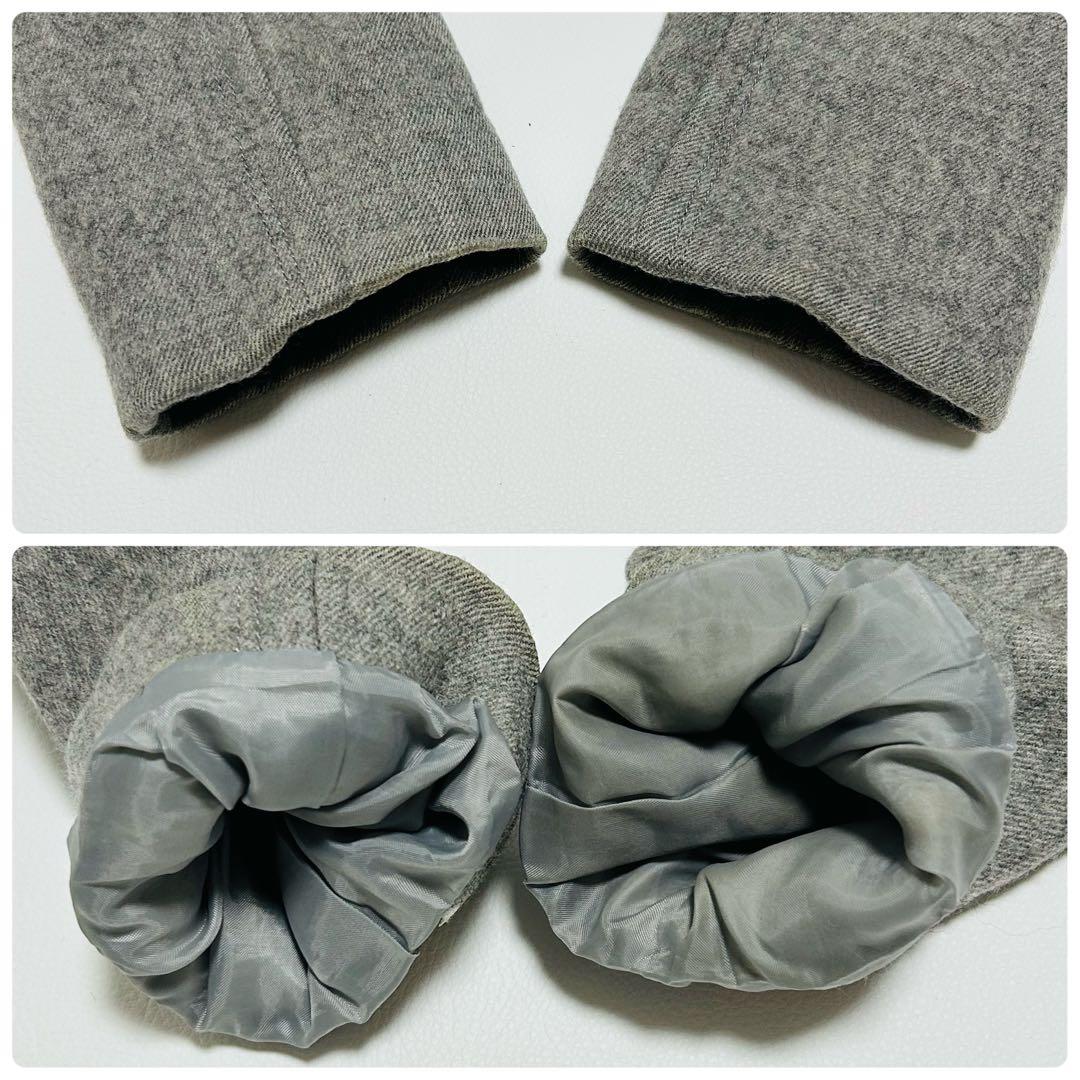 バーバリーブルーレーベル ウールコート グレー ノバチェック 40