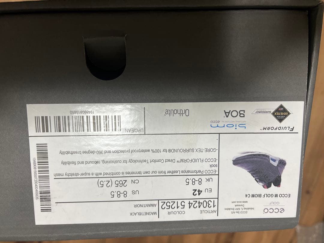 ECCO ゴルフシューズ サイズ42 ブラック