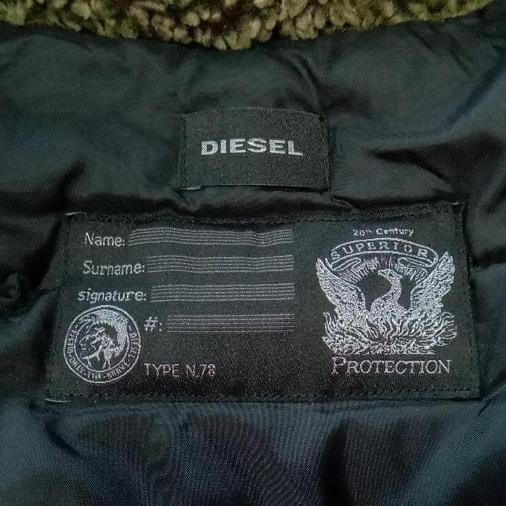 美品 DIESEL ディーゼル N-2B フライトジャケット L 赤 国内正規品