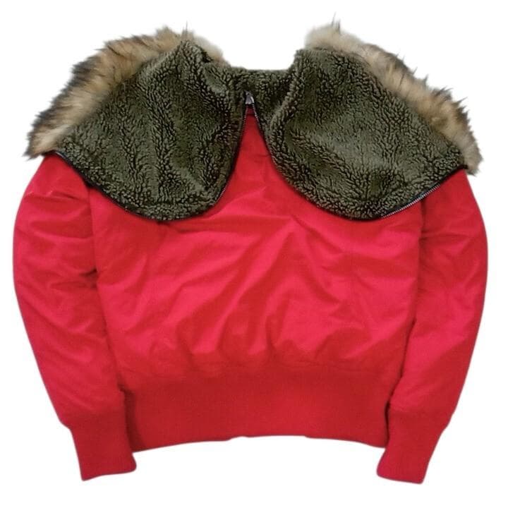 美品 DIESEL ディーゼル N-2B フライトジャケット L 赤 国内正規品